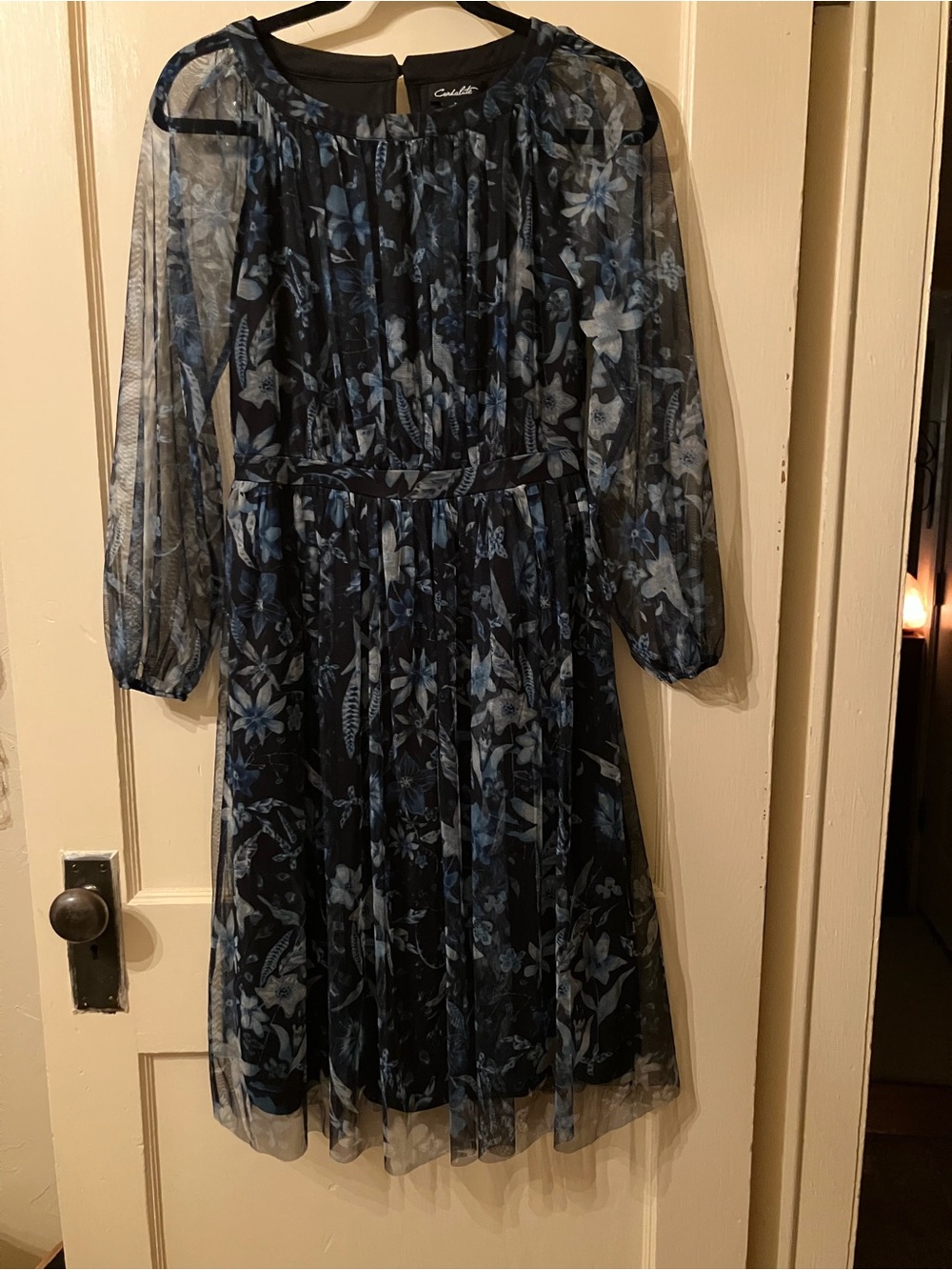 Floral Mesh Midi Dress